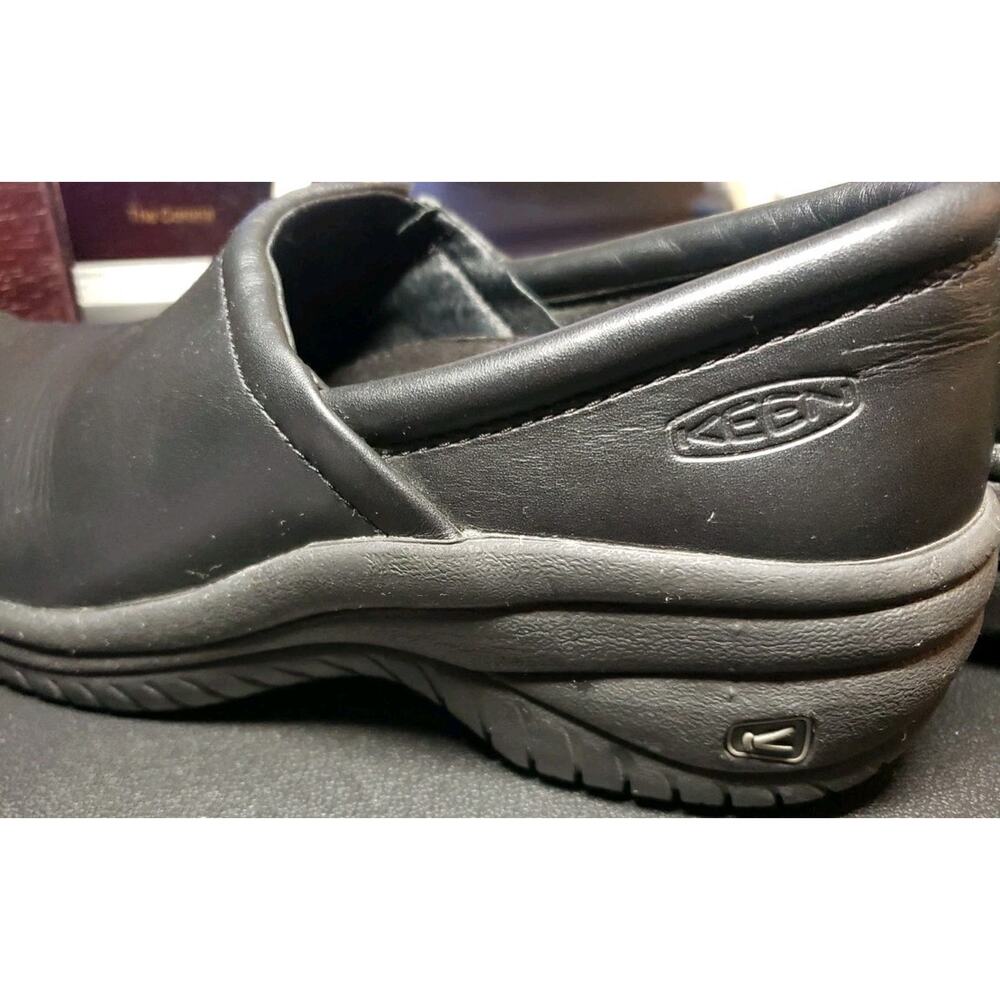 KEEN Utility PTC Slip-On II Work Comfort Shoes Black Leather Womens Size US 8 - Picture 10 of 11